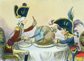 Der Pflaumenpudding in Gefahr, 1805 (Farbstich)